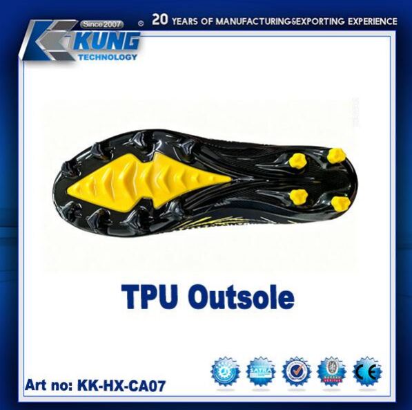 High-strength TPU football soles with multi-stud grip system and lightweight structure for professional matches and training