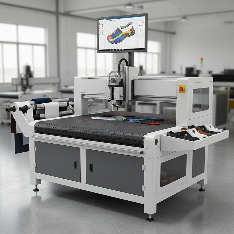 CNC Automatic Shoe Upper Pattern Cutting Machine With Vision System
