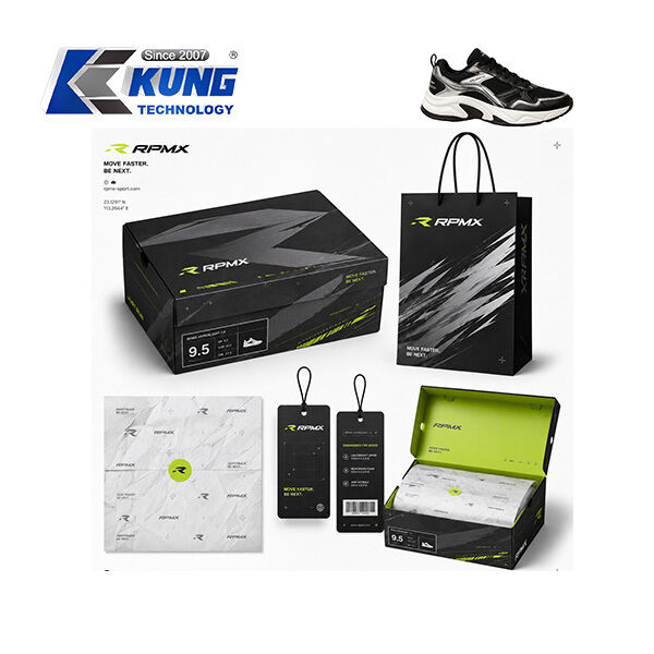 Innovative custom shoe boxes hang tags shopping bags and tissue paper for shoemaking packaging