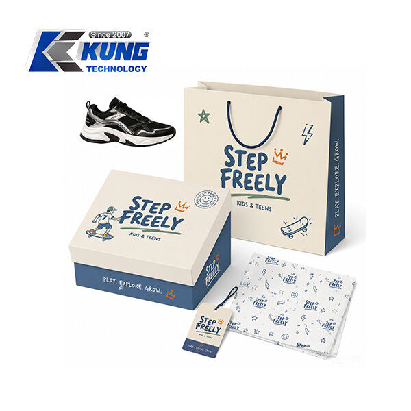 Innovative custom shoe boxes hang tags shopping bags and tissue paper for shoemaking packaging