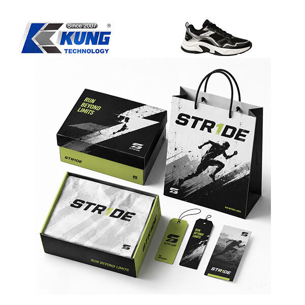 Innovative custom shoe boxes hang tags shopping bags and tissue paper for shoemaking packaging