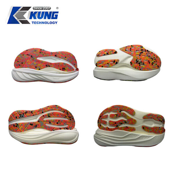 EVA Shoe Midsole With CPU Outsole, Lightweight Shock Absorption, Anti Slip CPU Sole For Sports Sneakers
