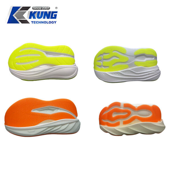 EVA Shoe Midsole With CPU Outsole, Lightweight Shock Absorption, Anti Slip CPU Sole For Sports Sneakers