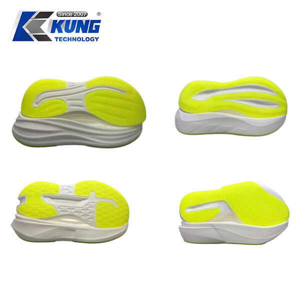 EVA Shoe Midsole With CPU Outsole, Lightweight Shock Absorption, Anti Slip CPU Sole For Sports Sneakers