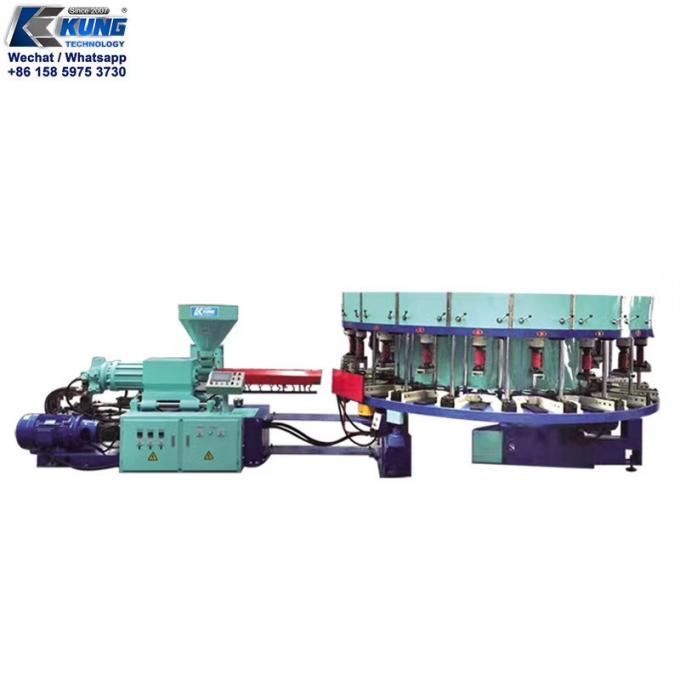 Kingkungの単一色回転式ポリ塩化ビニールのすくいのスポーツの靴の注入の成形機