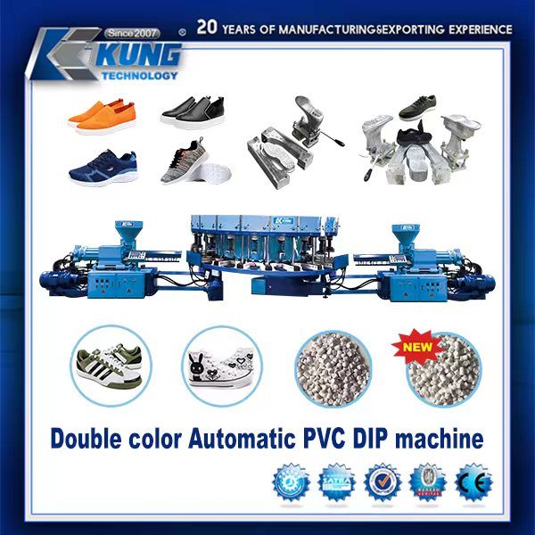 Kingkungの単一色回転式ポリ塩化ビニールのすくいのスポーツの靴の注入の成形機