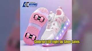 ファッションスニーカーと子供靴用のLED靴底をライトアップ